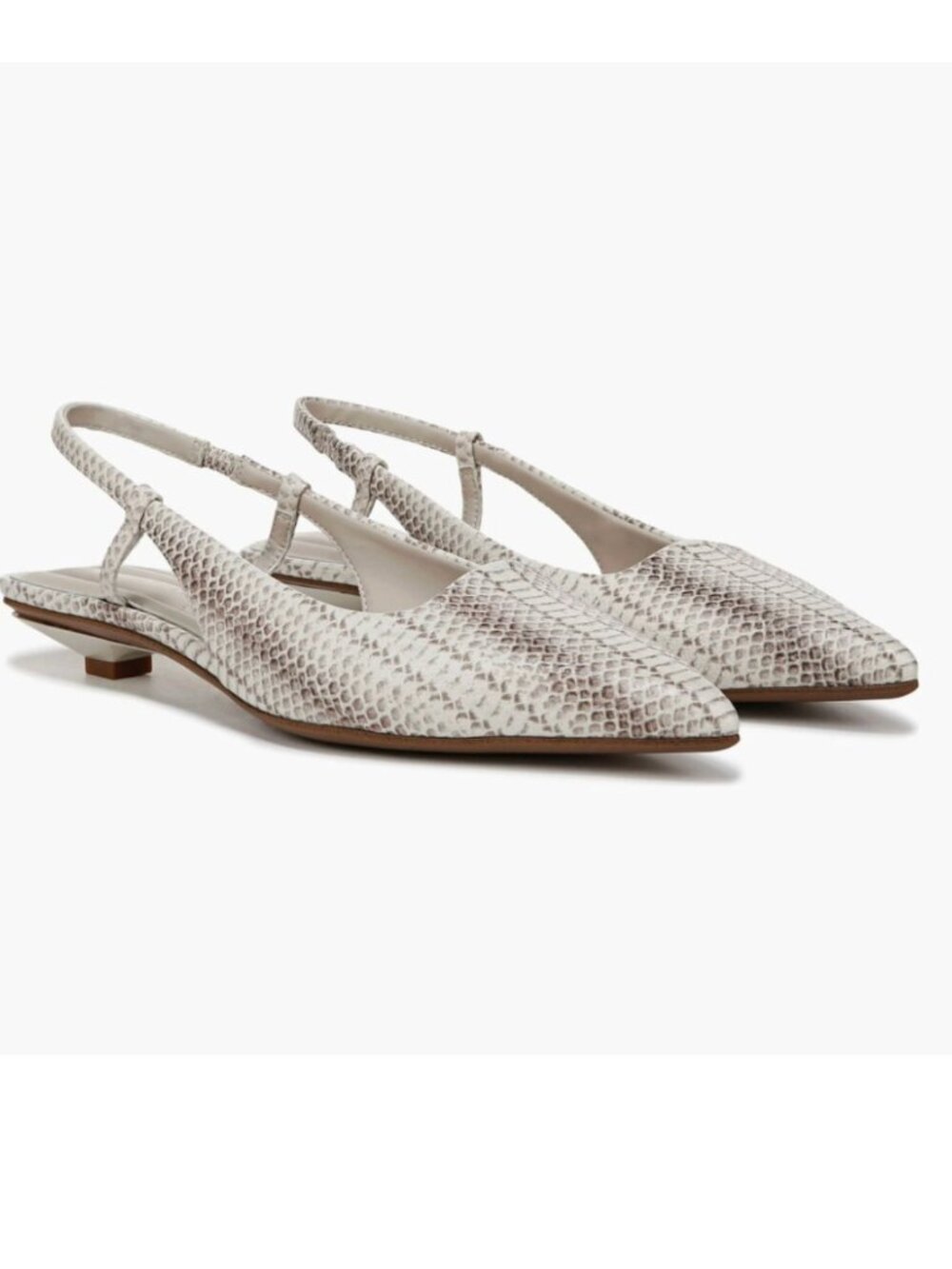 NEW FRANCO SARTO Palmira Slingback Pointed Toe Pump Color: Grey Snake Print